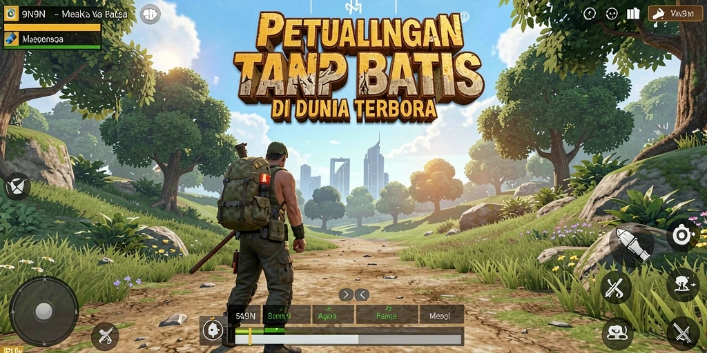 Gameplay Open World 9N9N dengan lingkungan yang luas dan menakjubkan.
