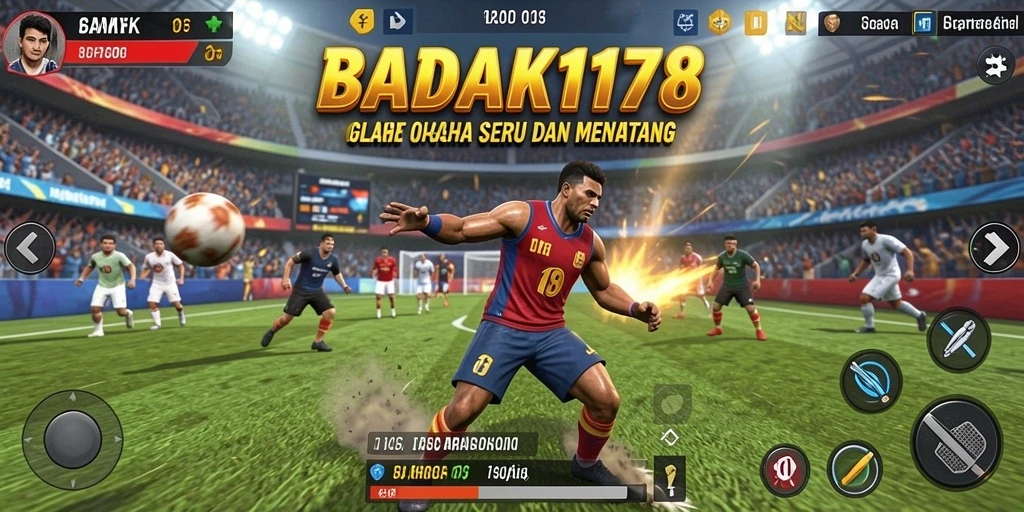 Tampilan gameplay BADAK178 yang penuh aksi olahraga.
