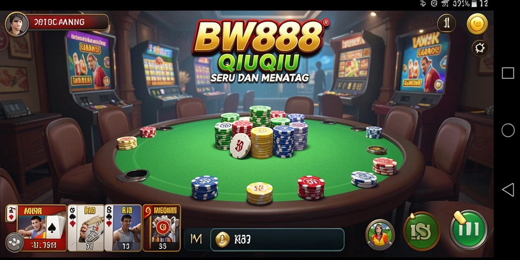 Tangkapan layar utama BW888 menampilkan gameplay seru QiuQiu.