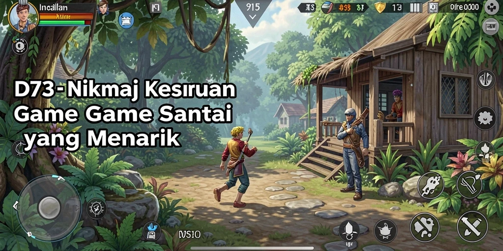 Screenshot gameplay D73 yang menarik dan penuh warna.