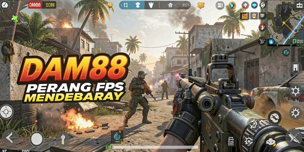 Tangkapan layar menampilkan aksi seru di lapangan tempur DAM88.