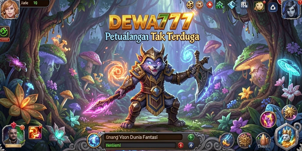 Screenshot gameplay DEWA777, menunjukkan petualangan epik di dunia yang menakjubkan.