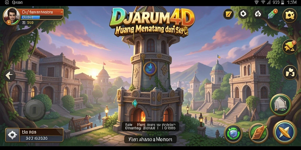 Menampilkan aksi seru permainan Tower Defense dengan pertahanan menara.