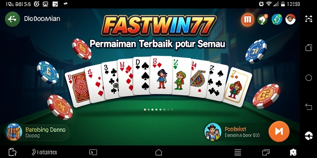 Tampilan bermain domino yang seru di FASTWIN77.