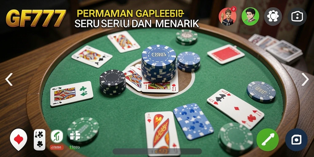 Tampilan gameplay Gaple yang seru dan menantang.