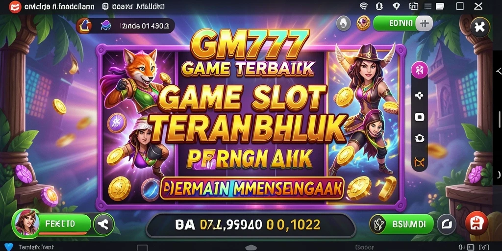 Screenshot gameplay GM777 dengan aksi menarik dan tema Slot yang menawan.