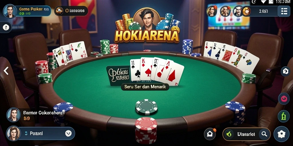 Gameplay seru di HOKIARENA yang menampilkan duel poker.