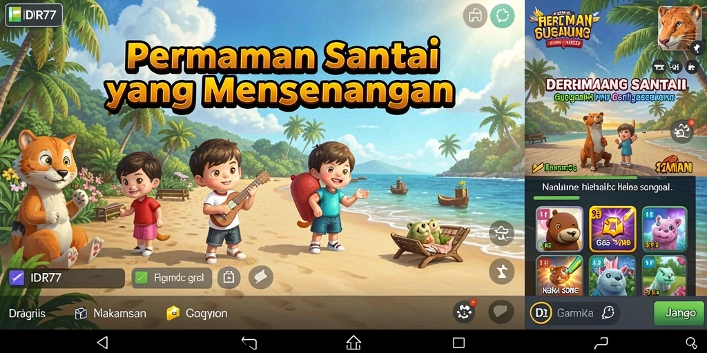 Screenshot IDR77 menampilkan gameplay seru dan penuh warna.