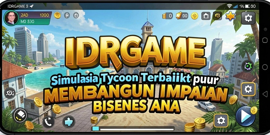 Tampilan menarik dari gameplay Tycoon IDRGAME dengan manajemen bisnis yang seru.