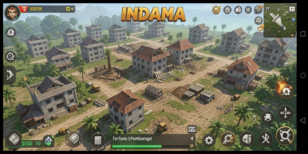Tangkapan layar <strong>INDAAA</strong> menampilkan aksi strategis yang mendebarkan dalam gameplay SLG.