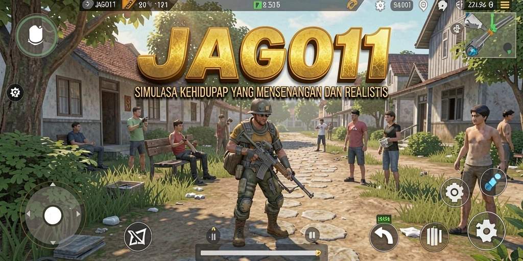 Tampilan gameplay JAGO11 yang penuh warna dan interaktif.
