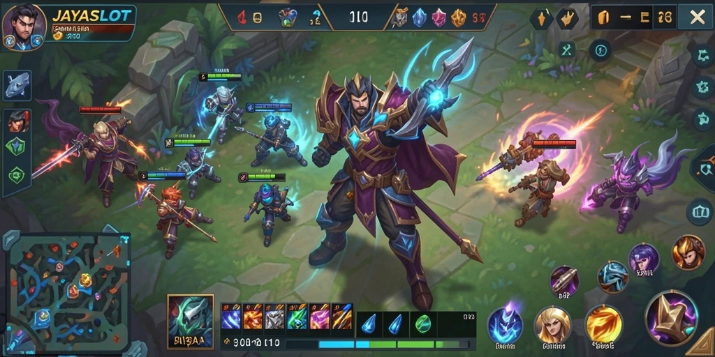 Tangkapan layar gameplay <strong>JAYASLOT</strong> menunjukkan aksi pertempuran yang mendebarkan.
