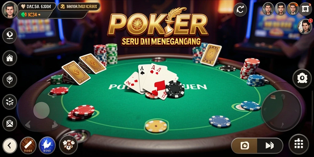 Tampilan gameplay Poker yang mendebarkan dalam K234