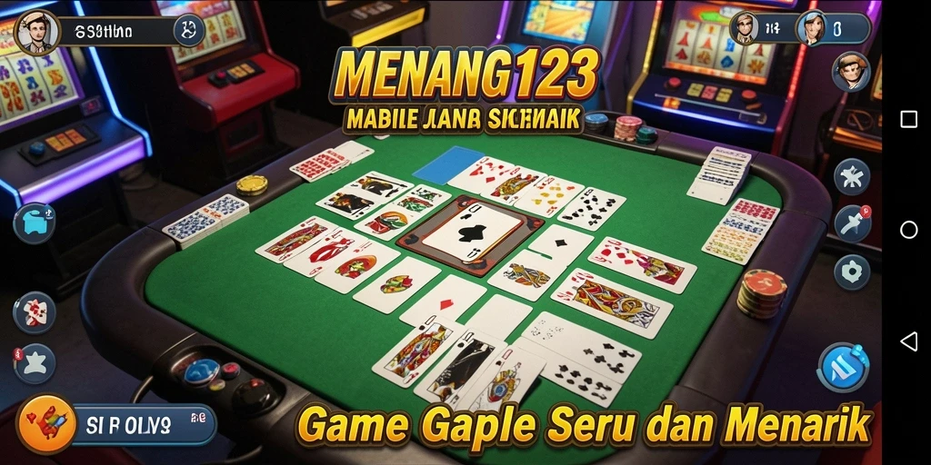 Screenshot MENANG123 menampilkan gameplay Gaple yang seru.