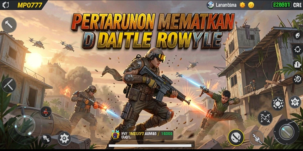 Gameplay seru MPO777 dalam pertempuran Battle Royale.