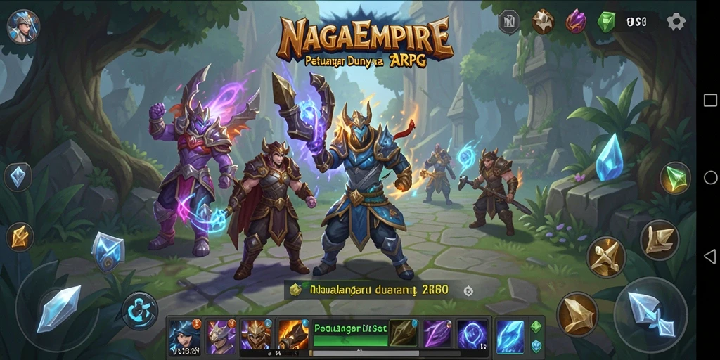 Tampilan gameplay menakjubkan di NAGAEMPIRE dengan pertarungan yang dinamis.