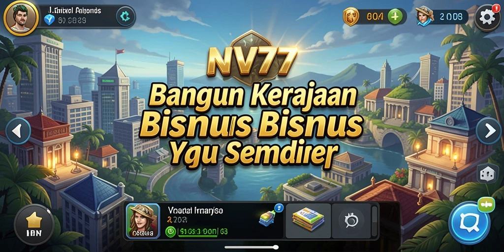 Tampilan gameplay <strong>NV77</strong> yang menarik dan penuh strategi bisnis.