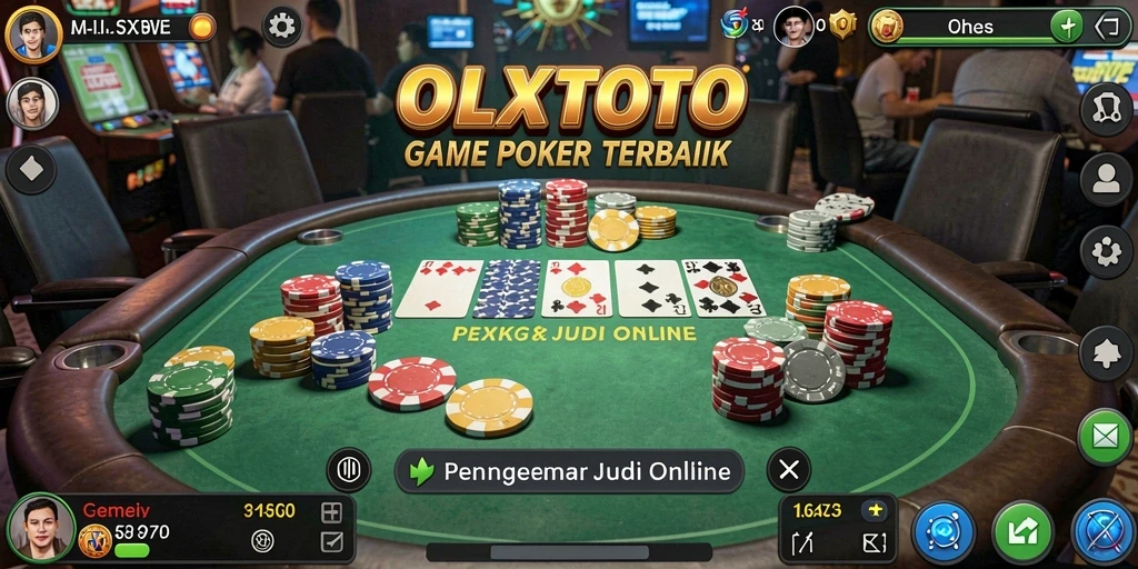 Screenshot OLXTOTO menampilkan gameplay Poker yang intens dan mengasyikkan.