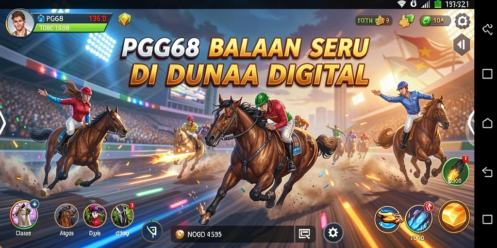 Screenshot PGG68 menampilkan aksi balapan yang mendebarkan dan grafis menakjubkan.