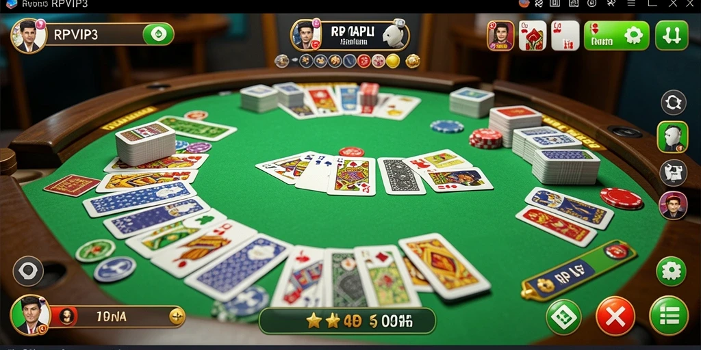 Tampilan menarik dari gameplay RPVIP3 yang penuh strategi Gaple.
