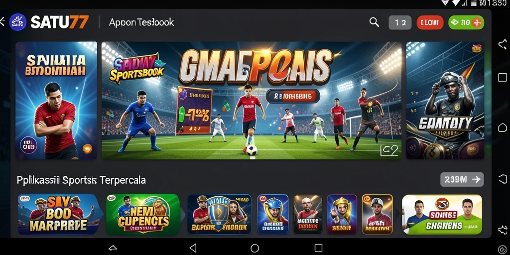 Tampilan gameplay SATU77 dengan berbagai opsi taruhan olahraga.