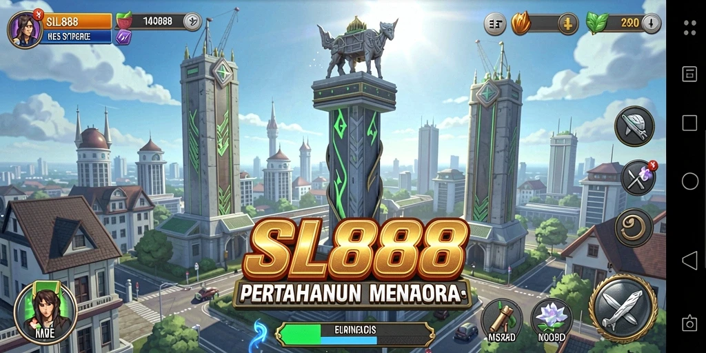 Tampilan gameplay SL888 yang mendebarkan dalam Tower Defense.