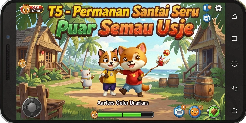 Tampilan gameplay T6 yang menyenangkan dan penuh warna.