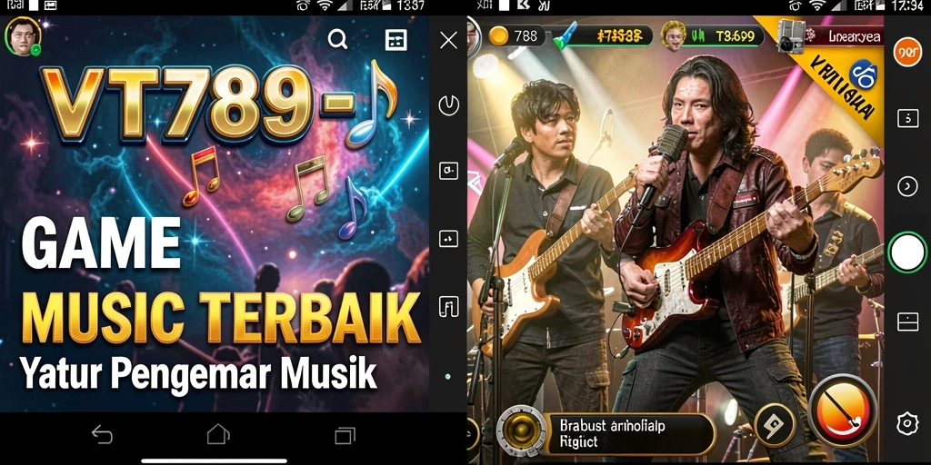 Tampilan gameplay VT789 yang menarik dengan berbagai genre musik.
