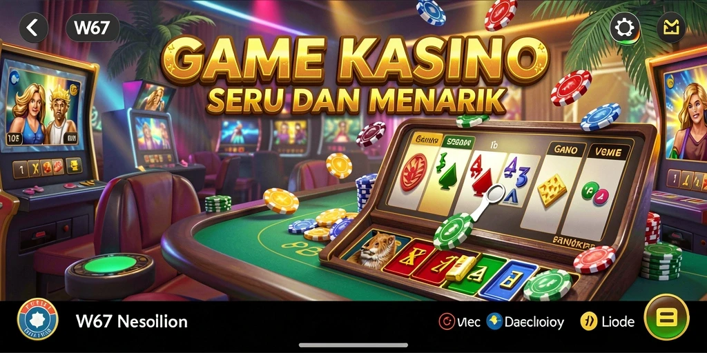 Tampilan gameplay seru di aplikasi Kasino W67.