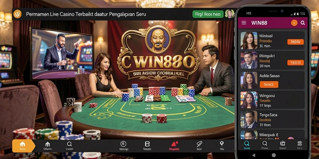 Tampilan gameplay Live Casino yang interaktif dan menarik.